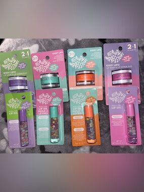 Impressions Kissy Lips Lip Mask & Roll-On Oil Duo — Purple, Teal, Orange, Pink